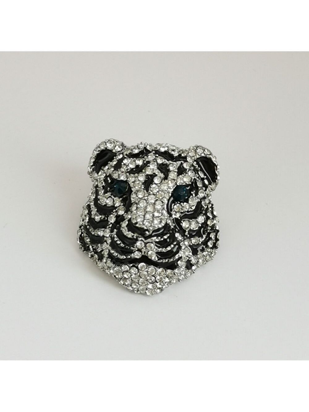 Crystal Tiger head brooch pin Siberian tiger 🆕
